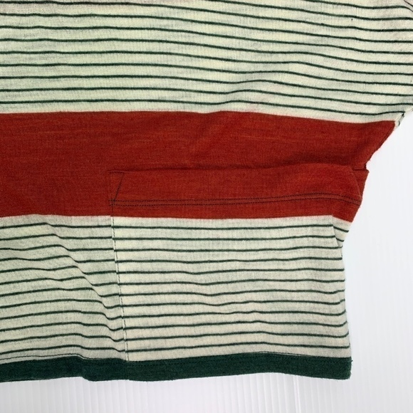 The Cue by Cher Qu Sweater Medium Pullover Crewneck Stripes Cotton Blend - Picture 6 of 8